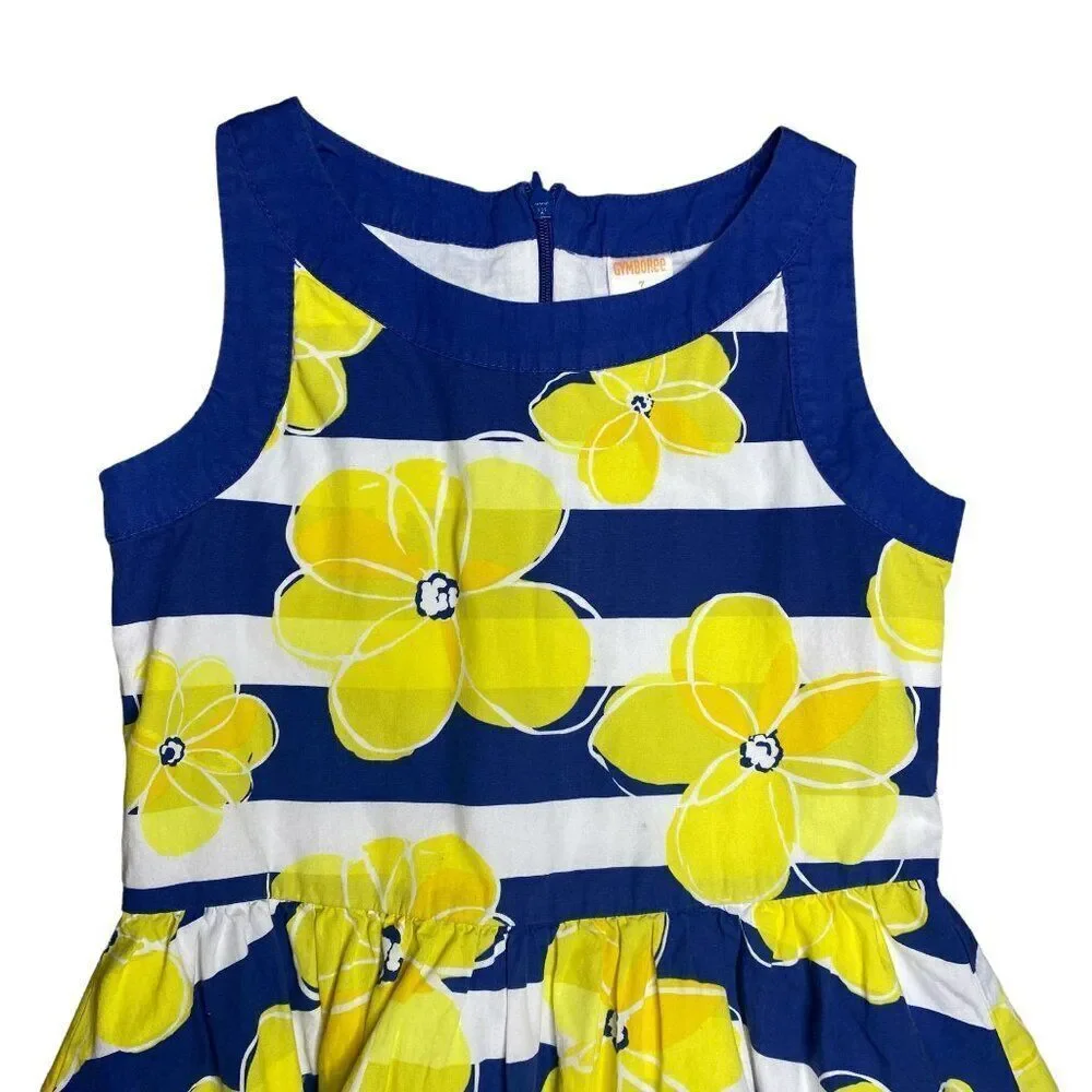 Gymboree Sundress Floral Striped Size 7